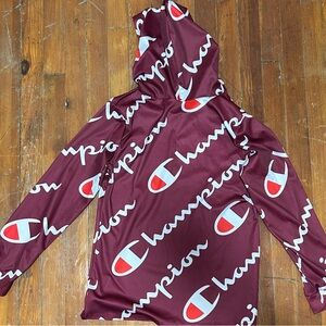 Champion Maroon Logo Hoodie